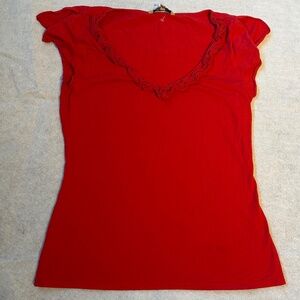 Red cotton shirt